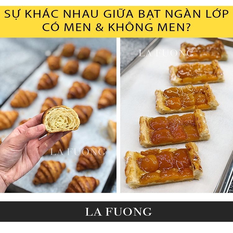 Phân biệt bột ngàn lớp có men & không men